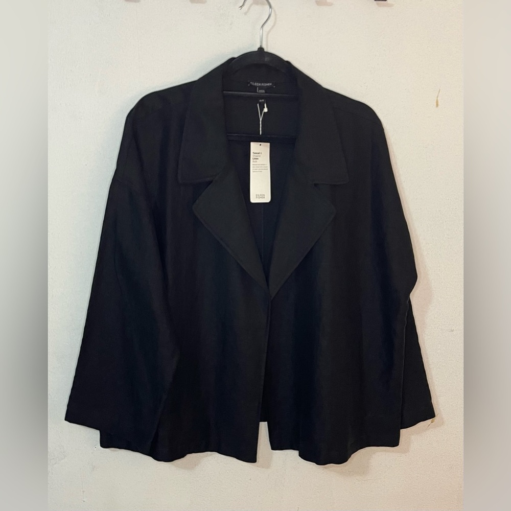 EILEEN FISHER Tencel & Organic Linen Slub Jacket